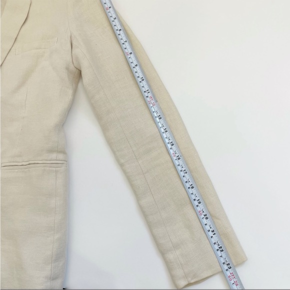 Joie Mehira Ivory Linen Open Front Blazer Sz 0 - Picture 14 of 16